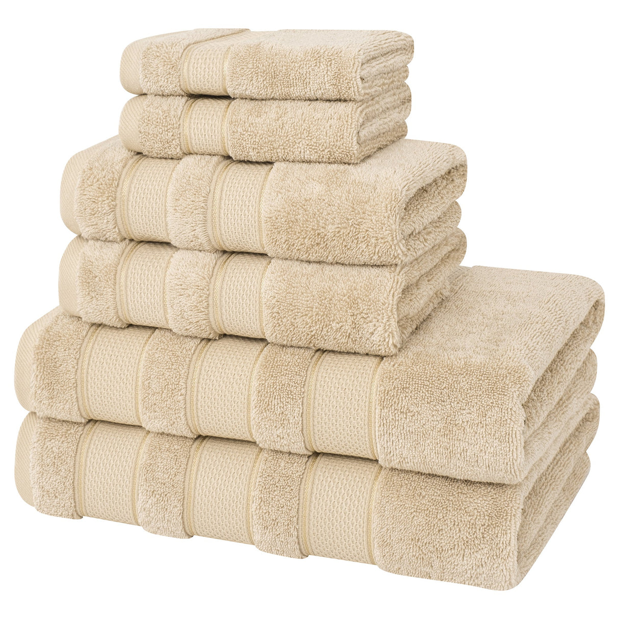 Salem 6 Piece 100% Cotton Luxury Bath Towel Set From American Soft Linen