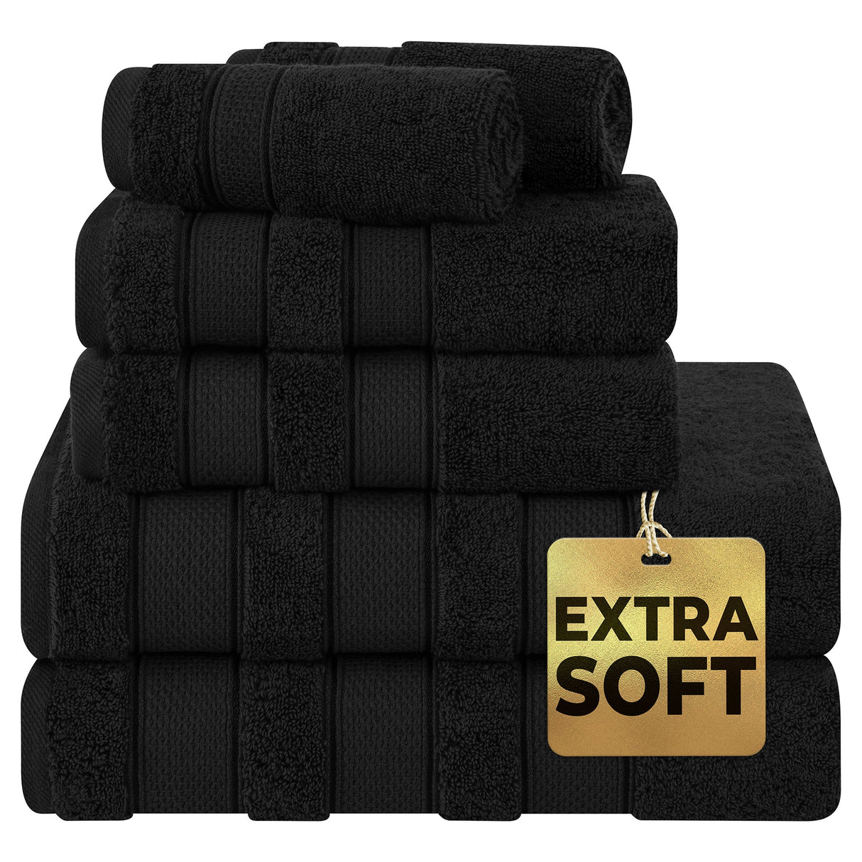 Salem 6 Piece 100% Cotton Luxury Bath Towel Set From American Soft Linen