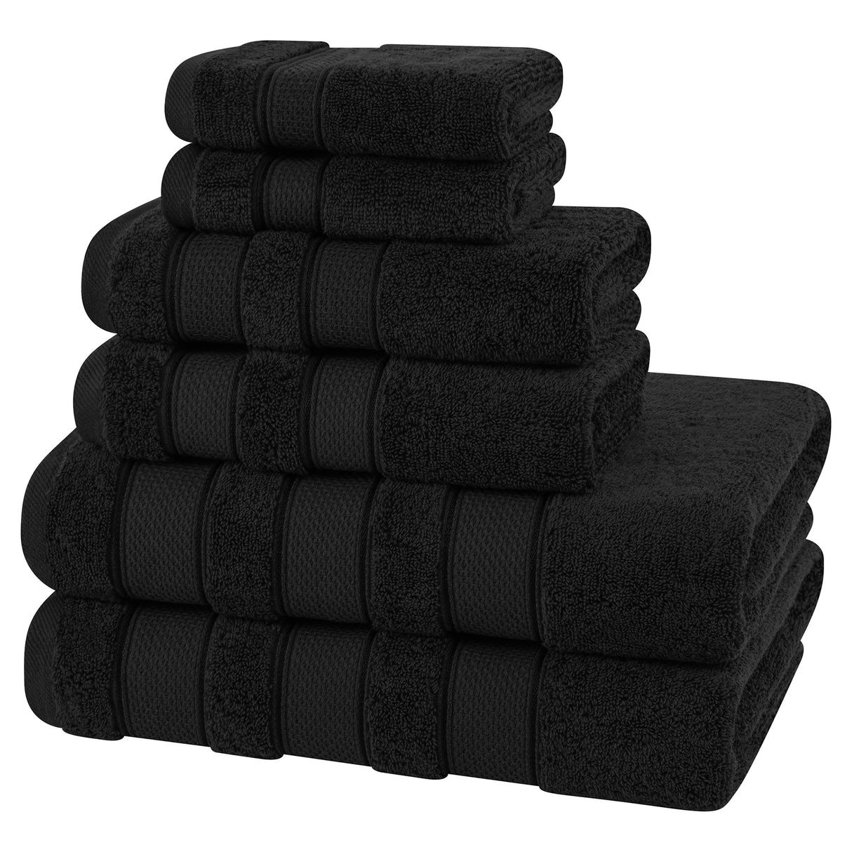 Salem 6 Piece 100% Cotton Luxury Bath Towel Set From American Soft Linen