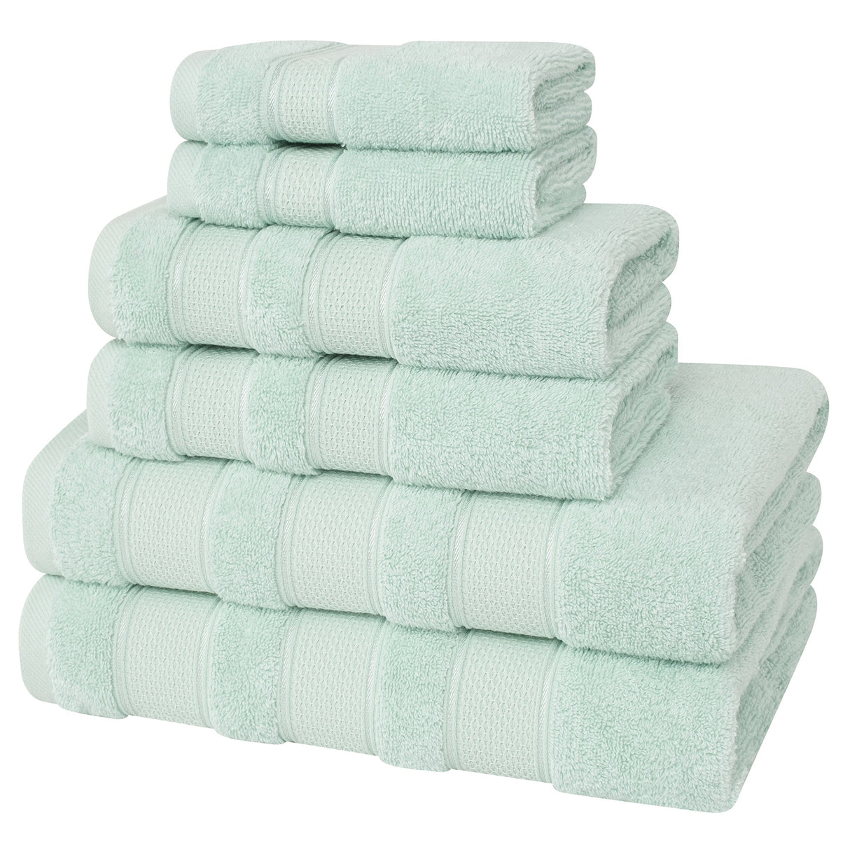 Salem 6 Piece 100% Cotton Luxury Bath Towel Set From American Soft Linen