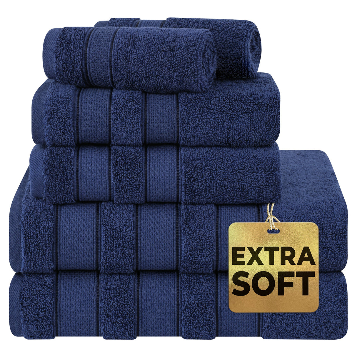 Salem 6 Piece 100% Cotton Luxury Bath Towel Set From American Soft Linen