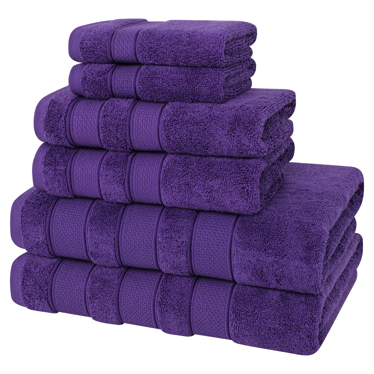 Salem 6 Piece 100% Cotton Luxury Bath Towel Set From American Soft Linen