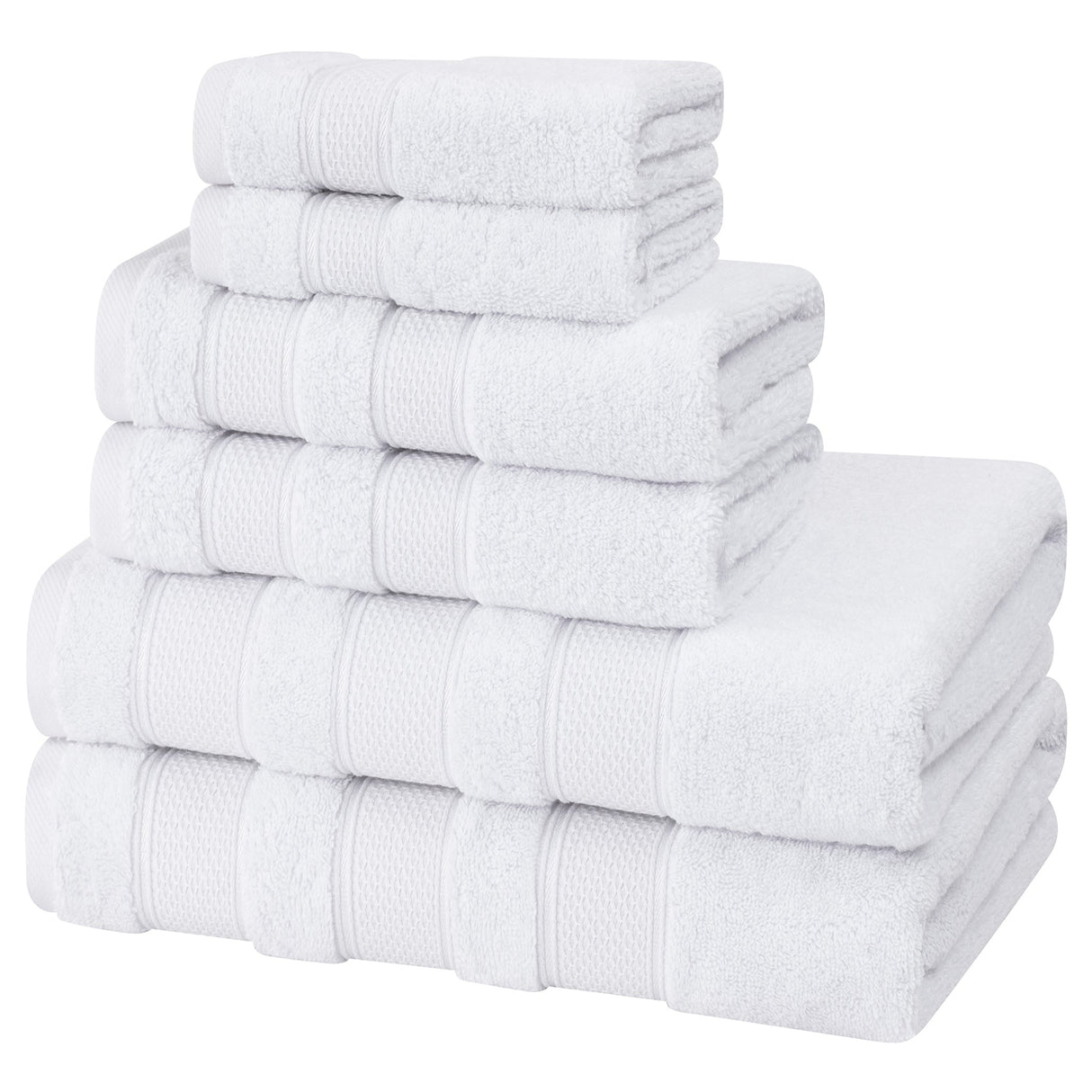 Salem 6 Piece 100% Cotton Luxury Bath Towel Set From American Soft Linen