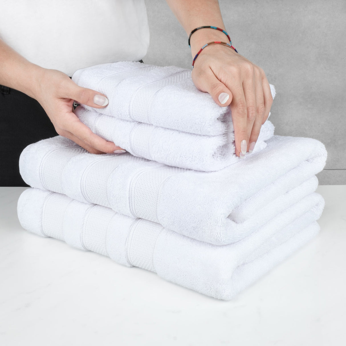 Salem 6 Piece 100% Cotton Luxury Bath Towel Set From American Soft Linen