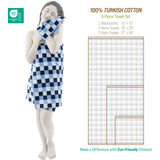 American Soft Linen Wizard Collection 100% Combed Cotton Luxury 6 Piece Towel Set, Yarn Dyed Ultra Soft and Plush 550 GSM Towels for Bathroom From American Soft Linen