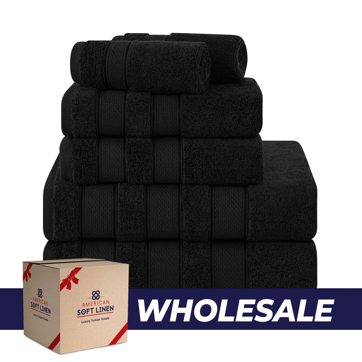 Salem 6 Piece 100% Cotton Luxury Bath Towel Set - 10 Set Case Pack From American Soft Linen