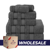 Salem 6 Piece 100% Cotton Luxury Bath Towel Set - 10 Set Case Pack From American Soft Linen