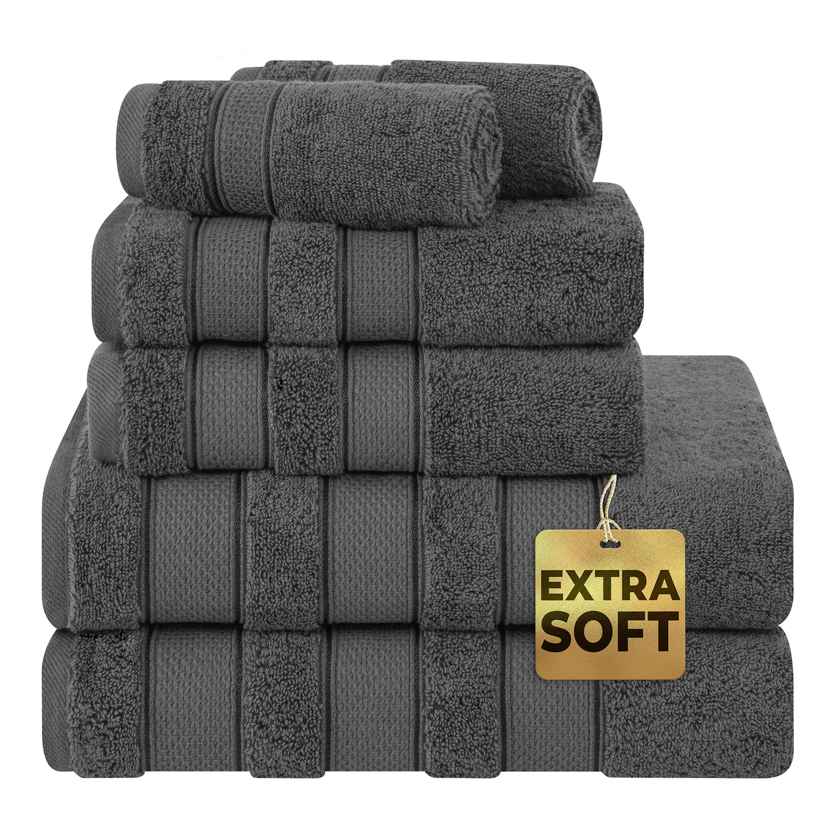 Salem 6 Piece 100% Cotton Luxury Bath Towel Set - 10 Set Case Pack From American Soft Linen