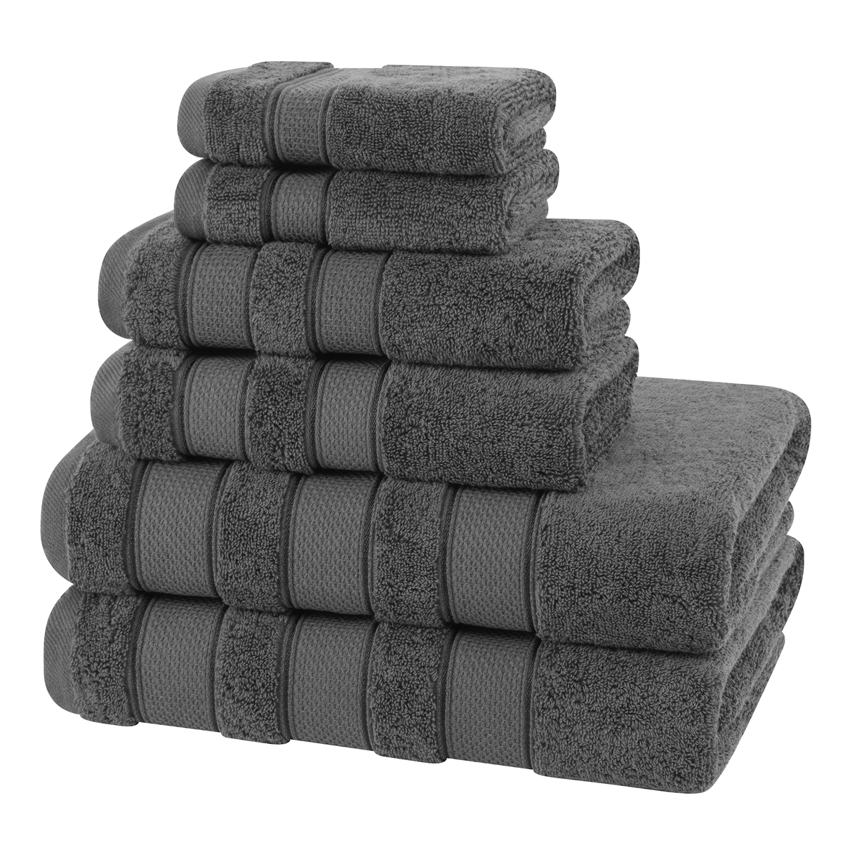 Salem 6 Piece 100% Cotton Luxury Bath Towel Set - 10 Set Case Pack From American Soft Linen
