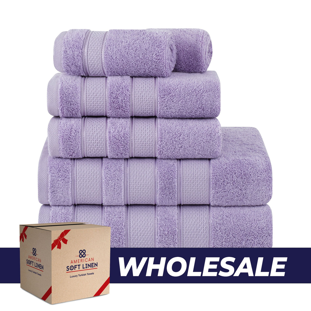 Salem 6 Piece 100% Cotton Luxury Bath Towel Set - 10 Set Case Pack From American Soft Linen