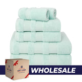 Salem 6 Piece 100% Cotton Luxury Bath Towel Set - 10 Set Case Pack From American Soft Linen
