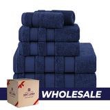 Salem 6 Piece 100% Cotton Luxury Bath Towel Set - 10 Set Case Pack From American Soft Linen
