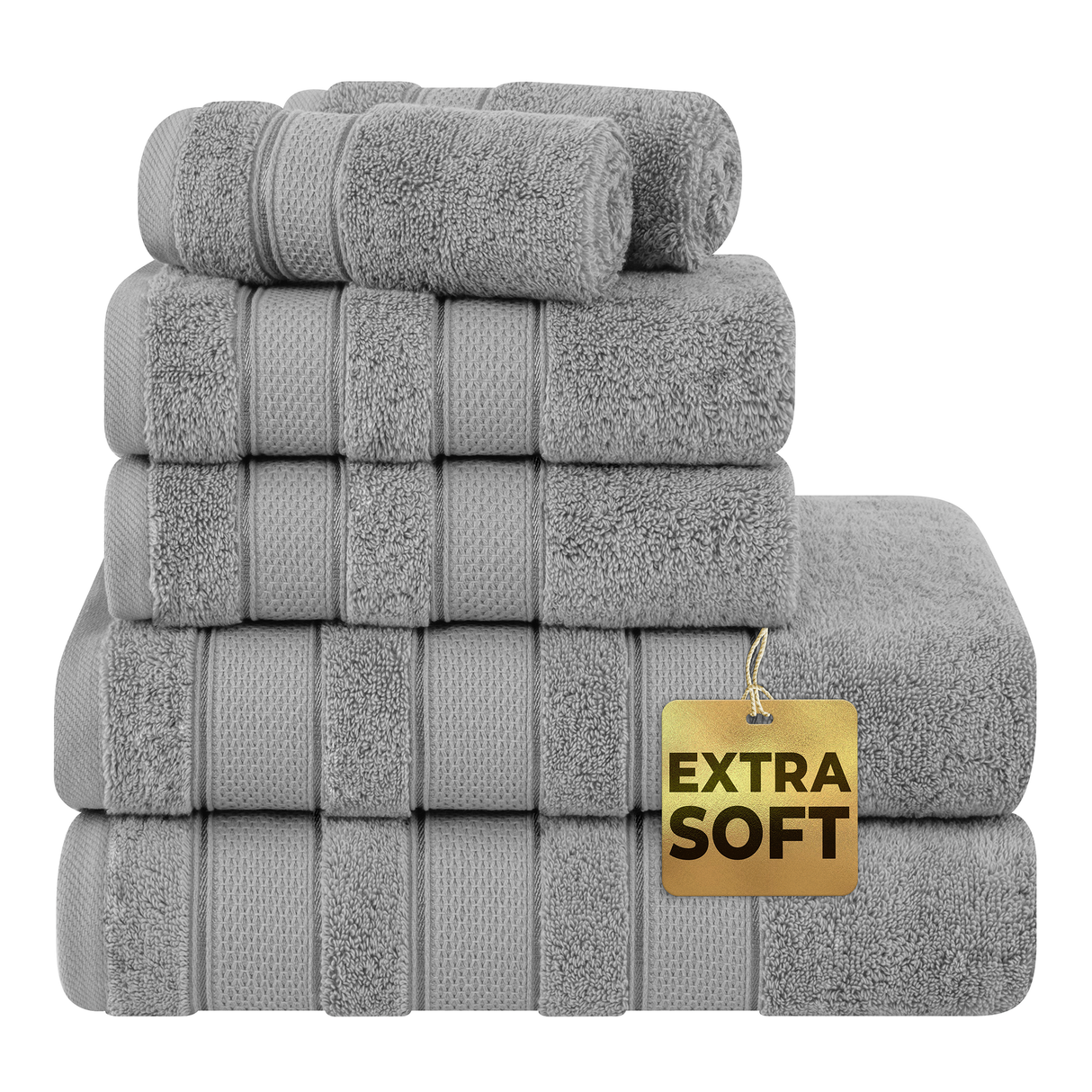 Salem 6 Piece 100% Cotton Luxury Bath Towel Set - 10 Set Case Pack From American Soft Linen
