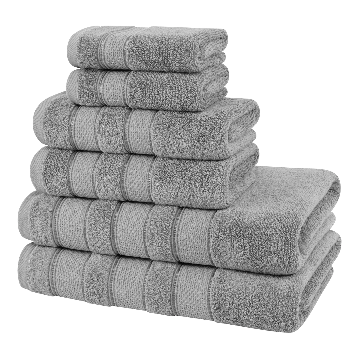 Salem 6 Piece 100% Cotton Luxury Bath Towel Set - 10 Set Case Pack From American Soft Linen