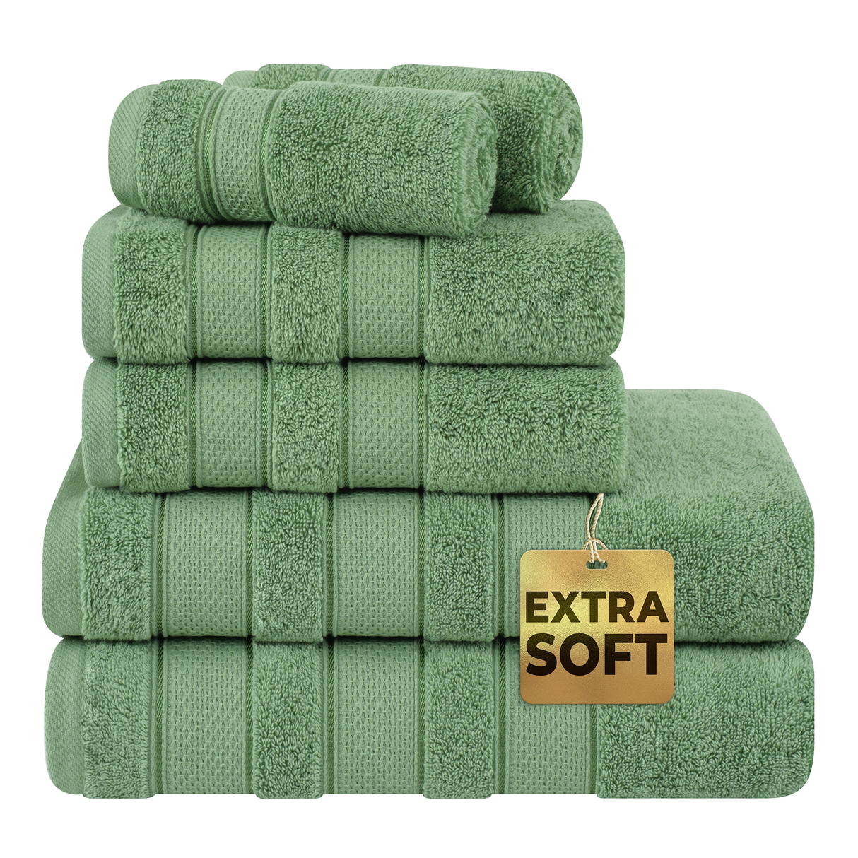 Salem 6 Piece 100% Cotton Luxury Bath Towel Set - 10 Set Case Pack From American Soft Linen