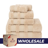 Salem 6 Piece 100% Cotton Luxury Bath Towel Set - 10 Set Case Pack From American Soft Linen