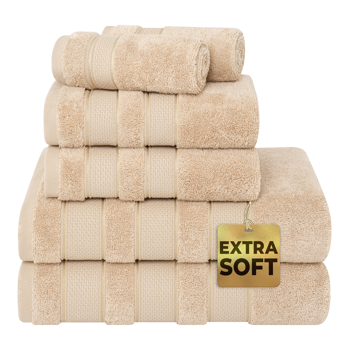 Salem 6 Piece 100% Cotton Luxury Bath Towel Set - 10 Set Case Pack From American Soft Linen