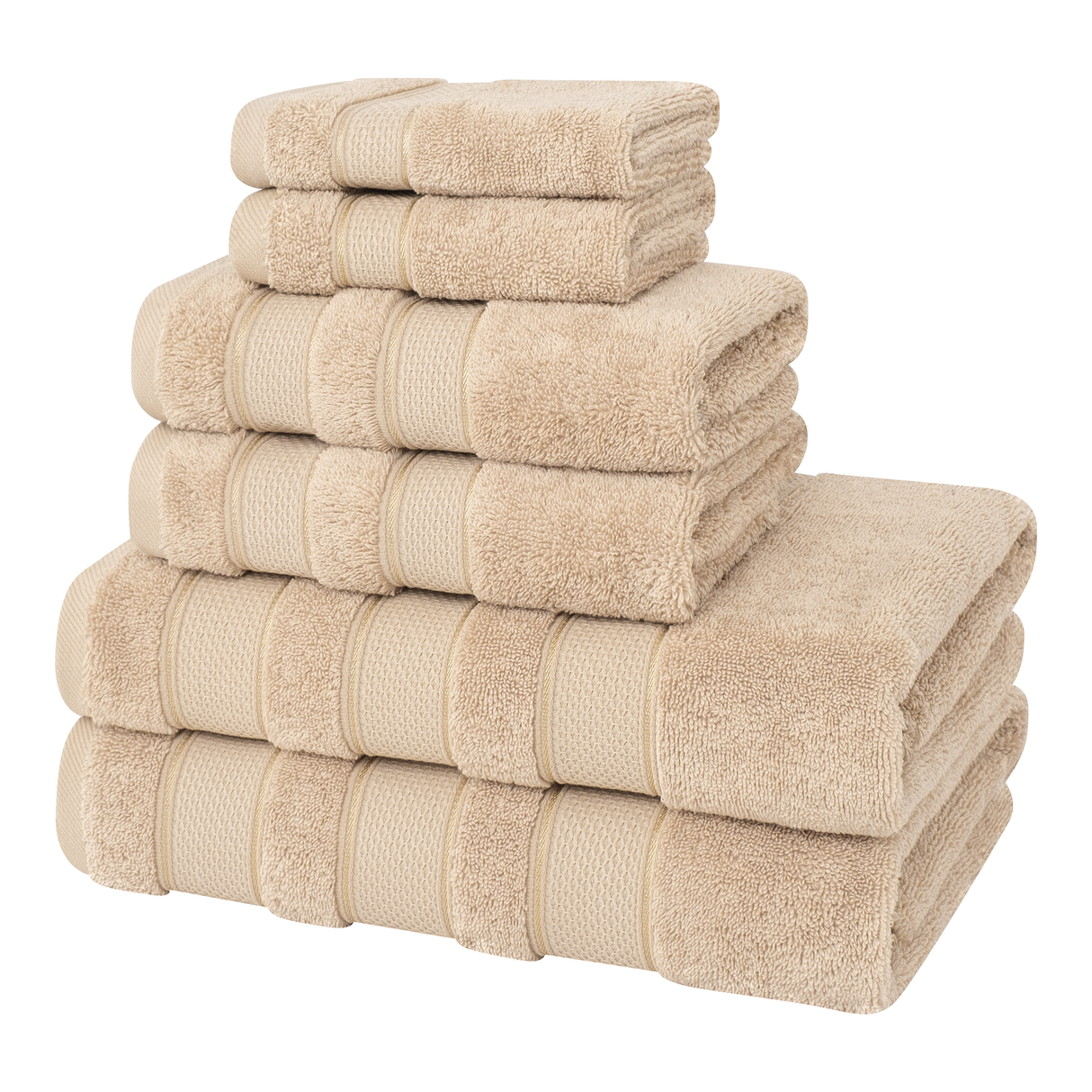 Salem 6 Piece 100% Cotton Luxury Bath Towel Set - 10 Set Case Pack From American Soft Linen