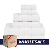 Salem 6 Piece 100% Cotton Luxury Bath Towel Set - 10 Set Case Pack From American Soft Linen