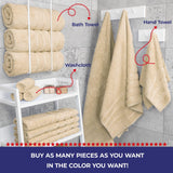 Single Piece - Create Your Set - 100% Cotton Turkish Towels with 20 Different Colors