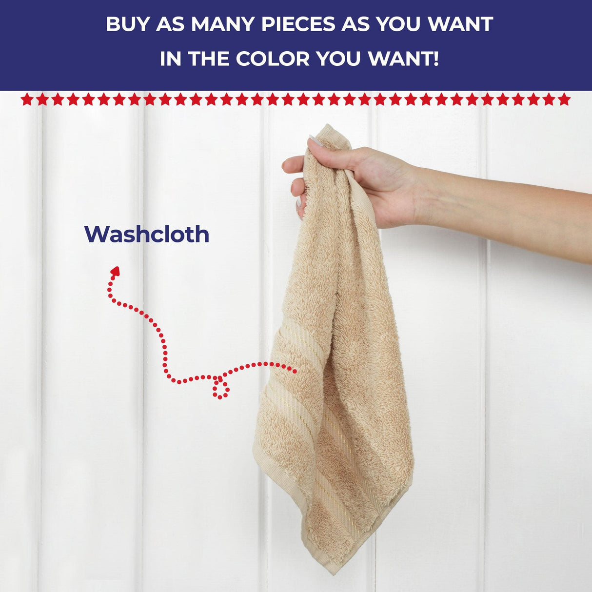 Single Piece - Create Your Set - 100% Cotton Turkish Towels with 20 Different Colors