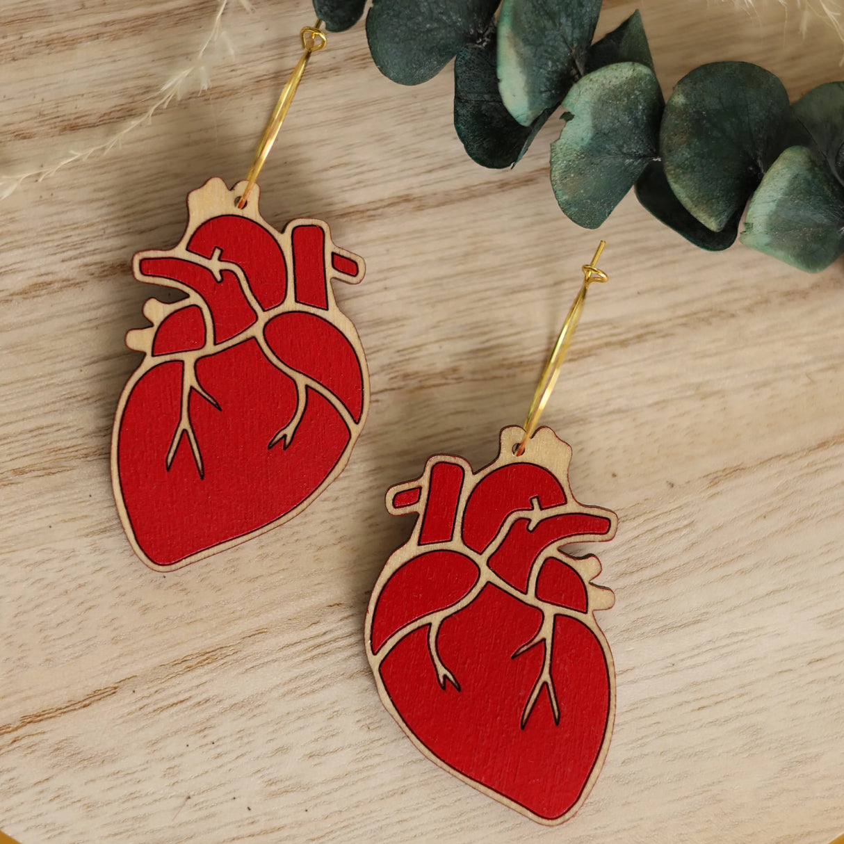 Anatomical Heart Hoops from LE CHIC MIAMI