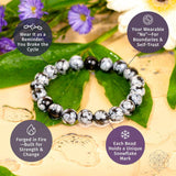 The Pattern Breaker – Snowflake Obsidian Bracelet from Conscious Items