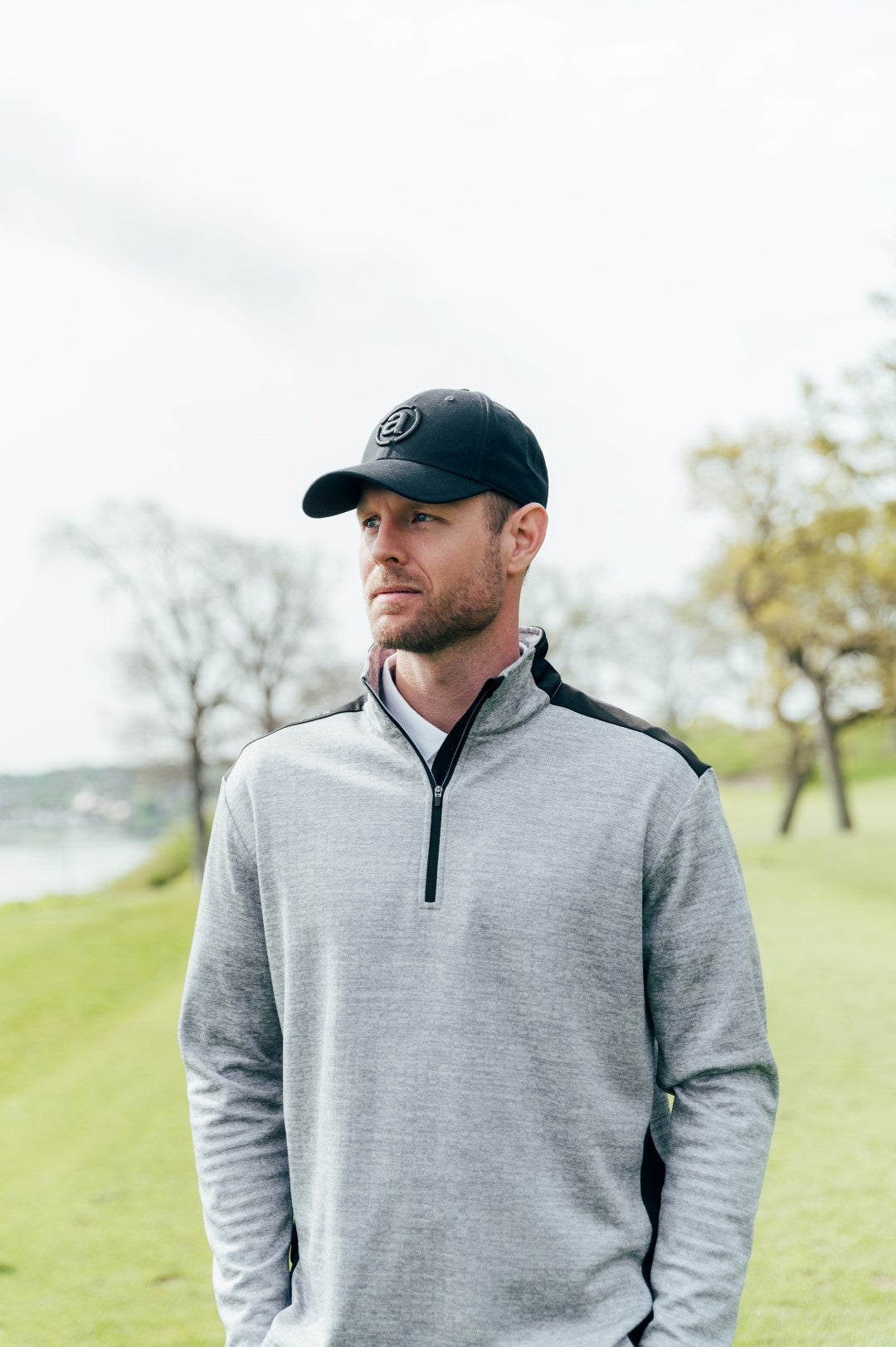 Sunningdale men's half-zip sweater from Abacus Sportswear US