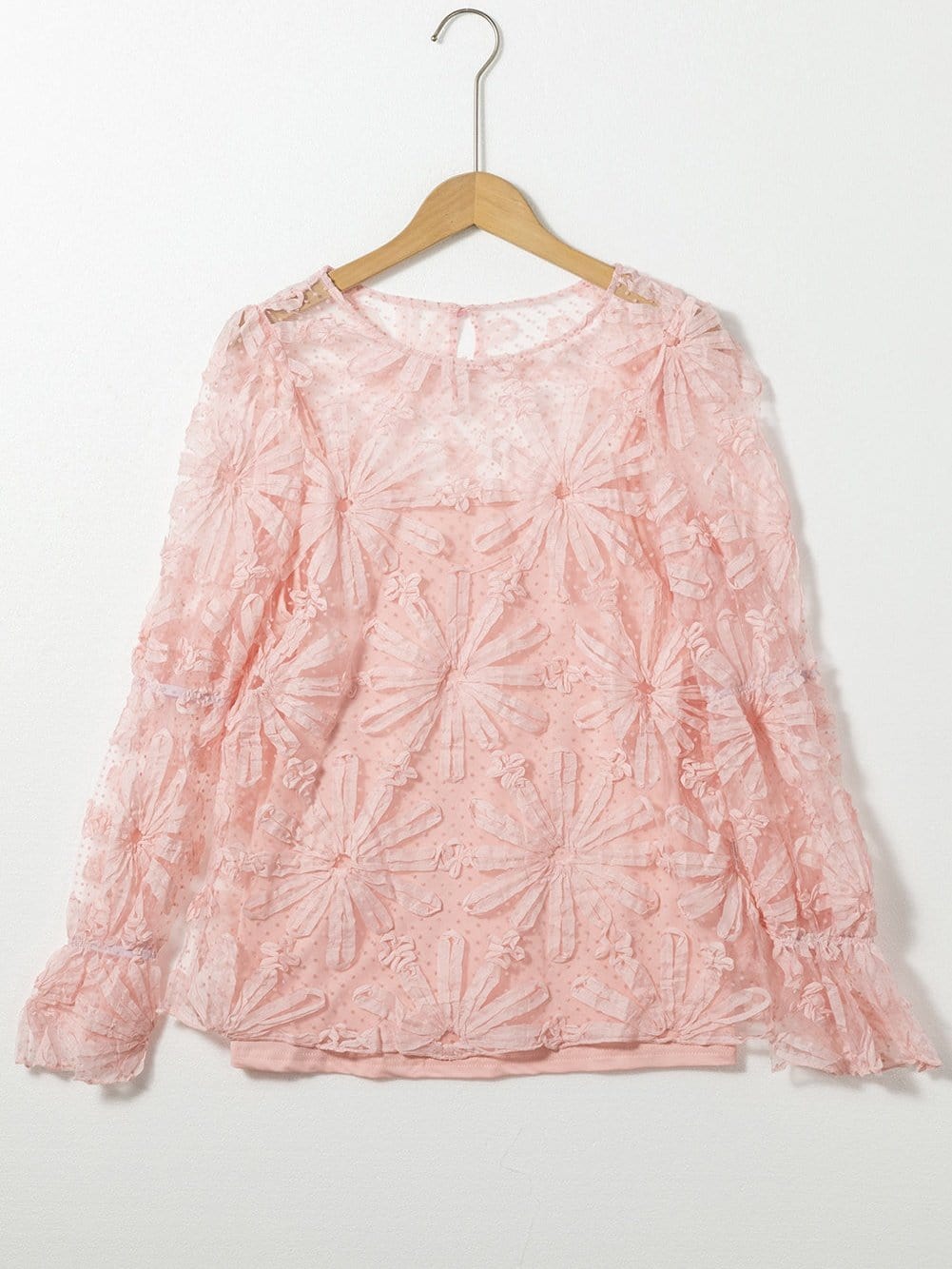 Appealing Pink Mesh Top from MsDressly