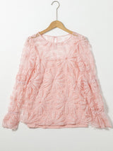 Appealing Pink Mesh Top from MsDressly