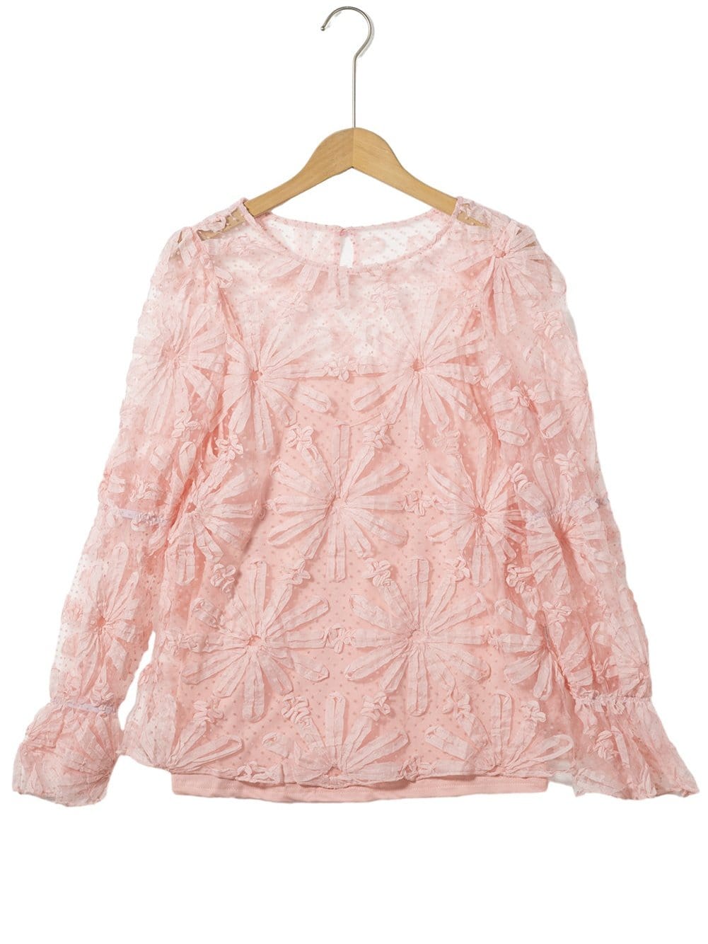 Appealing Pink Mesh Top from MsDressly