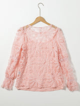 Appealing Pink Mesh Top from MsDressly