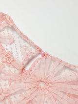 Appealing Pink Mesh Top from MsDressly
