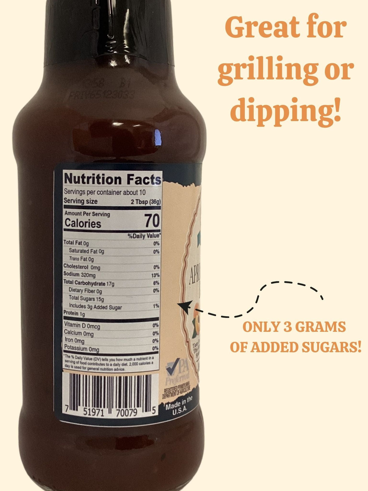Stello Foods - Rosie's Apricot Bourbon BBQ Sauce 13 oz From Stello Foods