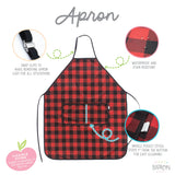 Red Buffalo Plaid Apron - fits sizes youth small through adult 2XL SALE from BapronBaby