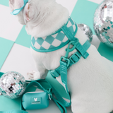 Frenchie Duo Reversible Harness - Aqua from Frenchie Bulldog