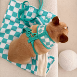 Frenchie Duo Reversible Harness - Aqua from Frenchie Bulldog