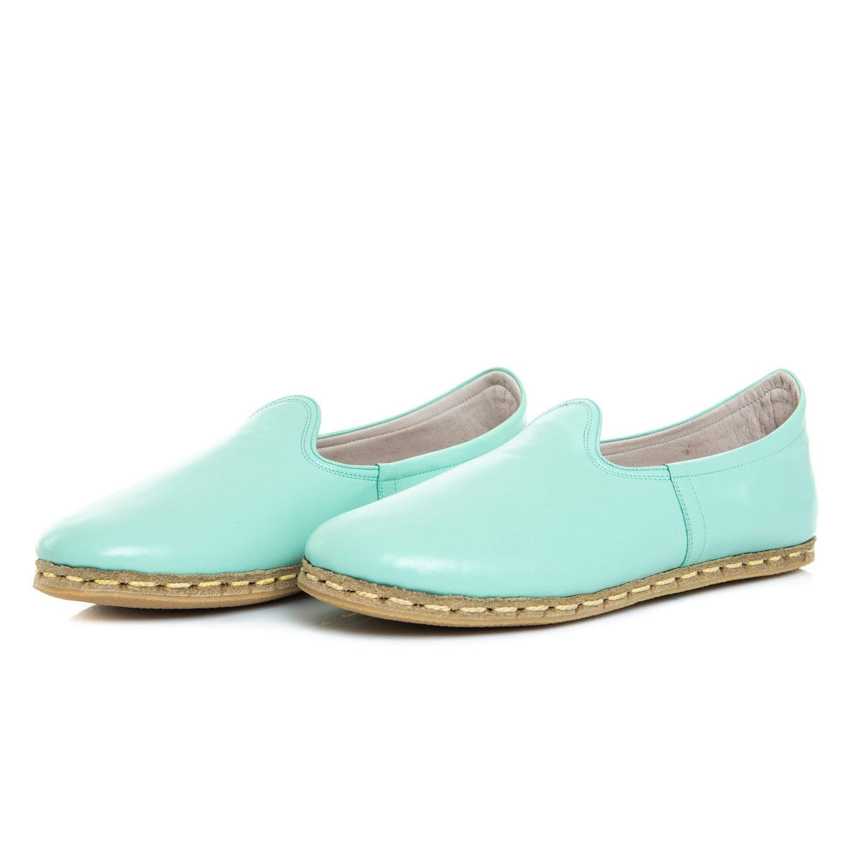 Women's Aqua Slip On Shoes from Atlantis Handmade Shoes