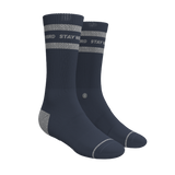 The Arctic | Navy and Grey Heel Hammock™ Crew Socks from Shinesty