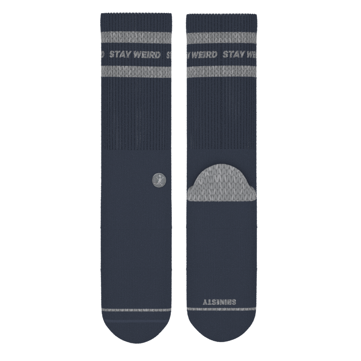 The Arctic | Navy and Grey Heel Hammock™ Crew Socks from Shinesty