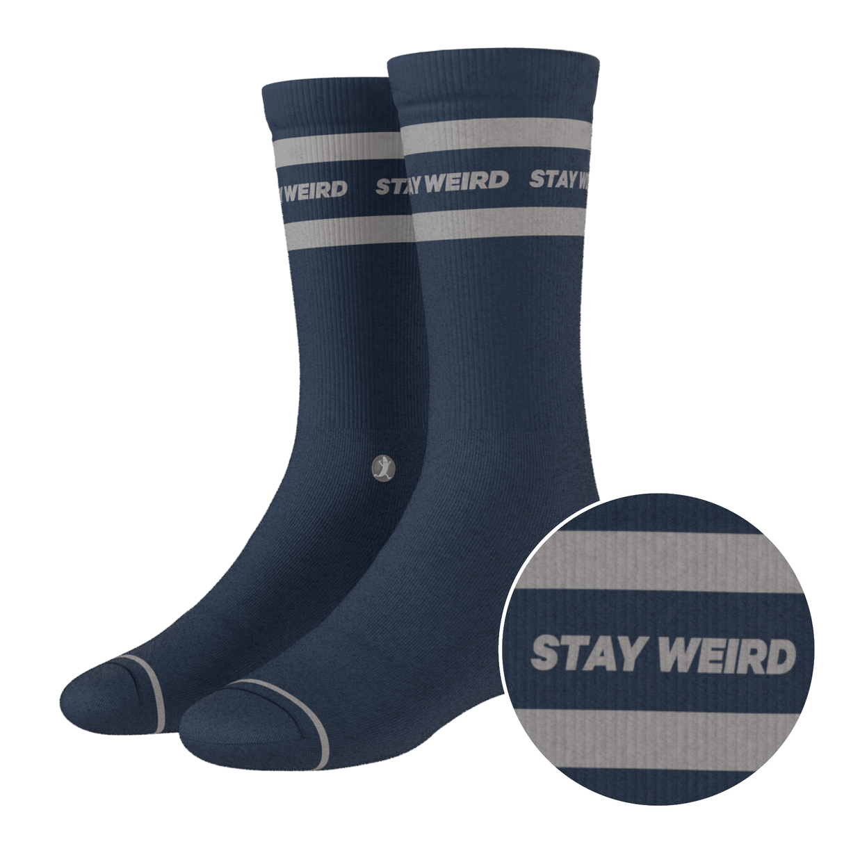 The Arctic | Navy and Grey Heel Hammock™ Crew Socks from Shinesty