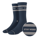 The Arctic | Navy and Grey Heel Hammock™ Crew Socks from Shinesty