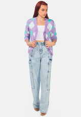 Argyle Checks Full Sleeve Cardigan from London Rag International