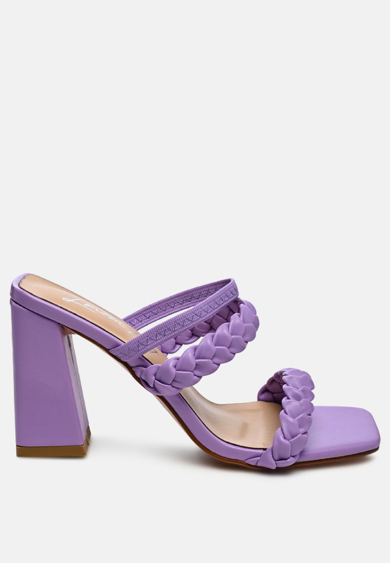 Arnie Braided Straps Block Heeled Sandals from London Rag International