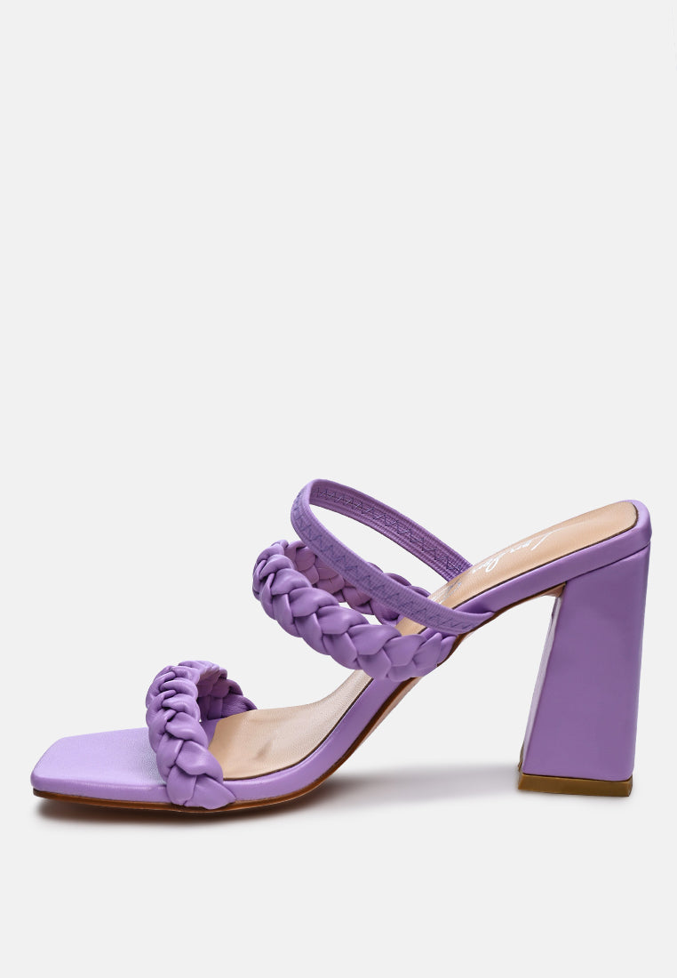 Arnie Braided Straps Block Heeled Sandals from London Rag International