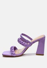 Arnie Braided Straps Block Heeled Sandals from London Rag International