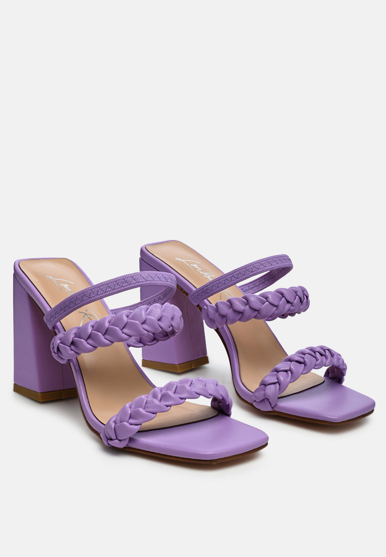 Arnie Braided Straps Block Heeled Sandals from London Rag International