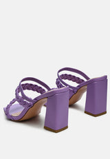 Arnie Braided Straps Block Heeled Sandals from London Rag International