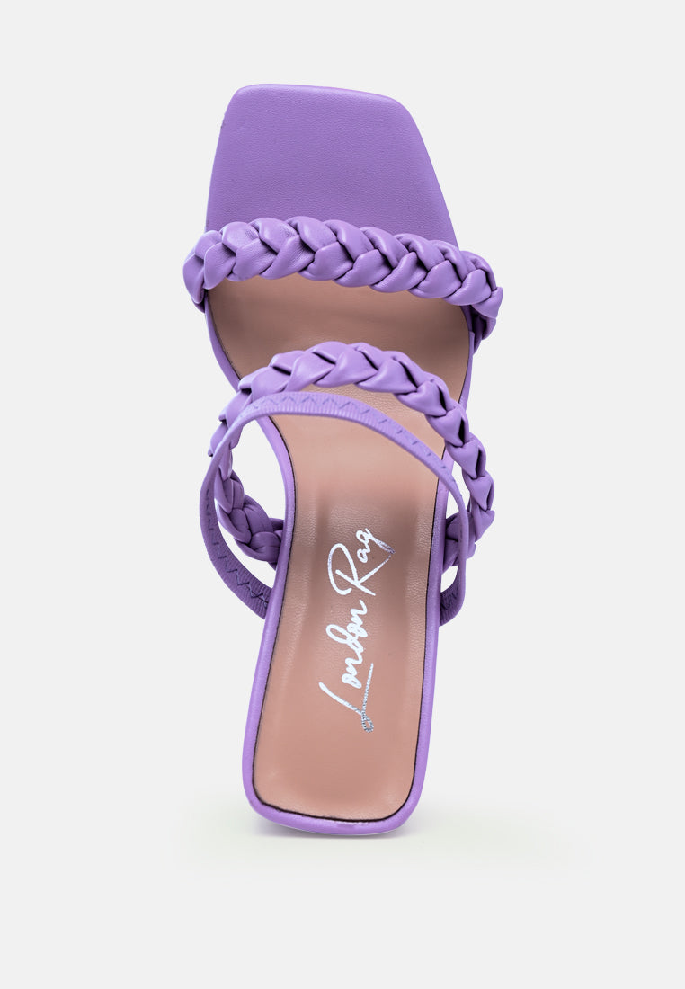 Arnie Braided Straps Block Heeled Sandals from London Rag International