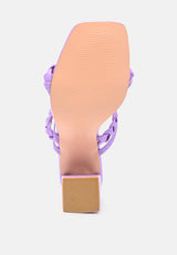 Arnie Braided Straps Block Heeled Sandals from London Rag International